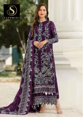 Faux Georgette With Embroidery Work With Naznin Dupatta Pakistani Suit Wine Color DN 108