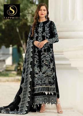 Faux Georgette With Embroidery Work With Naznin Dupatta Pakistani Suit Black Color DN 108