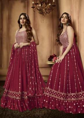 Fiona Zara Heavy Faux Georgette With Embroidery Work With Thread Work Anarkali Suits Pink Color DN 51172