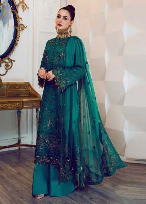 Georgette With Embroidered With Sequence Work Pakistani Suit Rama Color DN 111 