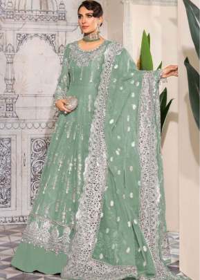 Georgette With Sequence And Embroidered Work Pakistani Suit Light Pista Color DN 132