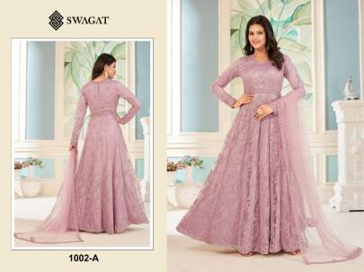 Heavy Butterfly Net With Embroidery Work Anarkali Suit DN 1002 