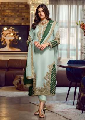 Heavy Faux Georgette With Peding With Embroidered Sequence Work Pakistani Suit Marley Color DN 1019