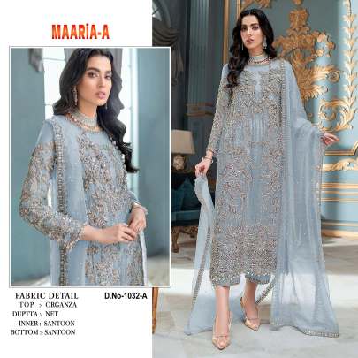 Heavy Organza With Embroidery Sequence Work Pakistani Suit DN 1032 Catalog