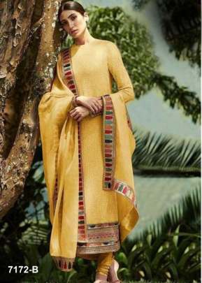 Inayat Heavy Faux Georgette With Embroidery Work Designer Suit Yellow Color DN 7172