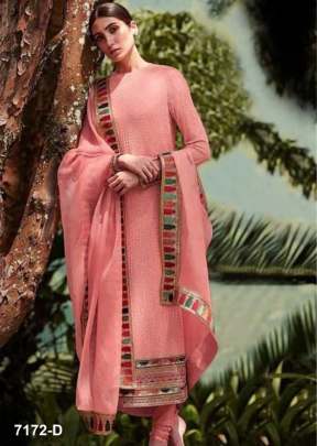 Inayat Heavy Faux Georgette With Embroidery Work Designer Suit Pink Color DN 7172