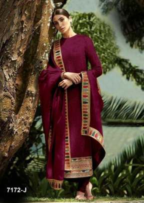 Inayat Heavy Faux Georgette With Embroidery Work Designer Suit Rani Color DN 7172