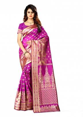 Lfh Designer Soft Banarasi Silk Saree Vol 1 Pink Color