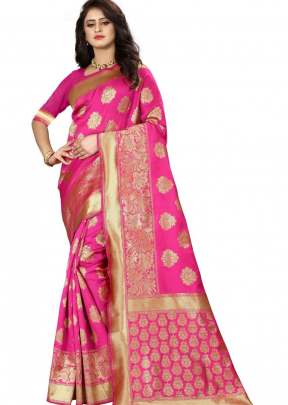 Lfh Designer Soft Banarasi Silk Saree Vol 2 Pink Color