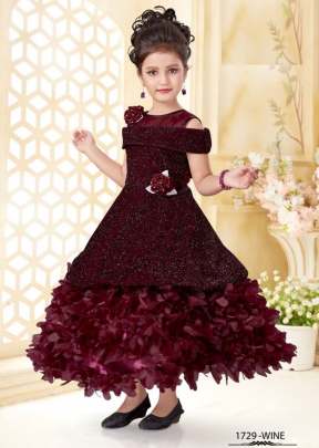 Lfh Kids Vol 3 Imported And Fancy Gown Wine Color DN 1729