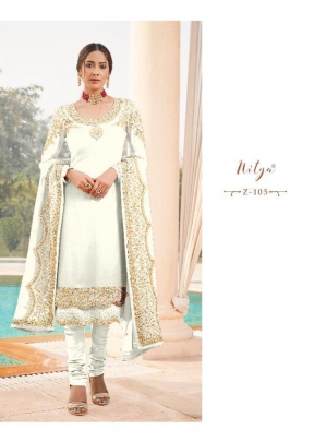 Lt Nitya Zyrah Designer Salwar Suit DN Z-105 White