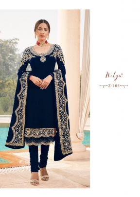 Lt Nitya Zyrah Designer Salwar Suit DN Z-105 Blue