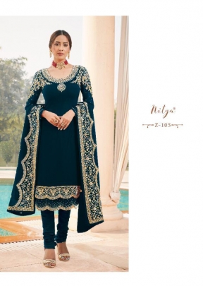 Lt Nitya Zyrah Designer Salwar Suit DN Z-105 Rama