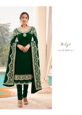 Lt Nitya Zyrah Designer Salwar Suit DN Z-105 Green