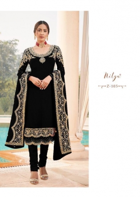 Lt Nitya Zyrah Designer Salwar Suit DN Z-105 Black