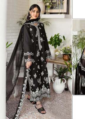 Maaria A Heavy Faux Georgette With Embroidery Work Pakistani Suit DN 1130