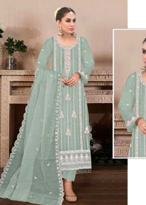 Mah E Rooh Heavy Faux Georgette With Sequence Embroidery Work Pakistani Suit Sky Blue Color DN 4127