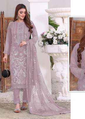 Mah E Rooh Heavy Faux Georgette Sequence And Khatli Work Light Pink Color DN 4124