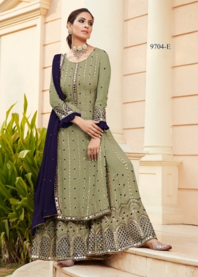 Maisha Nazakat Designer Suit DN 9704 Light Mehndi Color