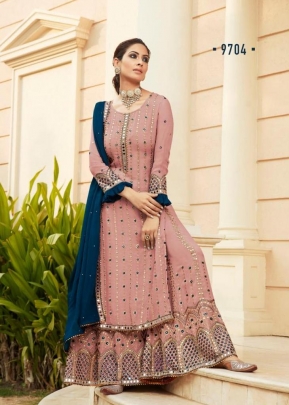 Maisha Nazakat Designer Suit DN 9704 Rose Color