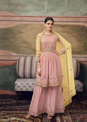 Maisha Zareen Heavy Faux Georgette Salwar Kameez Peach Color DN 11065