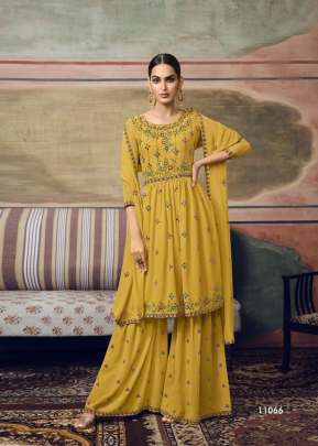 Maisha Zareen Heavy Faux Georgette Salwar Kameez  Yellow Color DN 11066