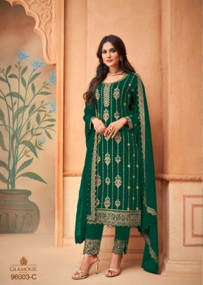 Mohini Glamour Designer suit DN 96003 Green Color