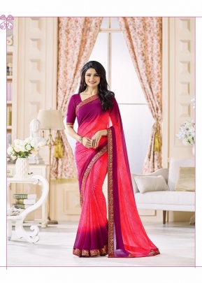 NF Vinay Georgette Saree Pink Color