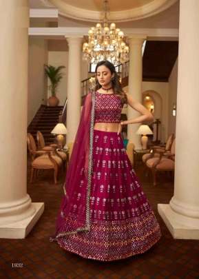 New Exclusive Bridal Gota Patti With Thread Embroidered Lehenga Choli Deep Pink Color DN 1932