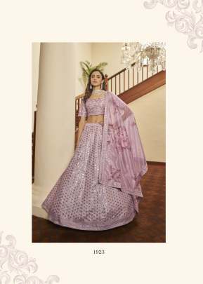 New Exclusive Bridal Gota Patti With Thread Embroidered Lehenga Choli Dusty Pink Color DN 1923