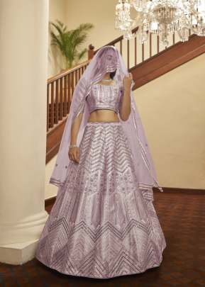 New Exclusive Bridal Gota Patti With Thread Embroidered Lehenga Choli Dusty Pink Color DN 1925