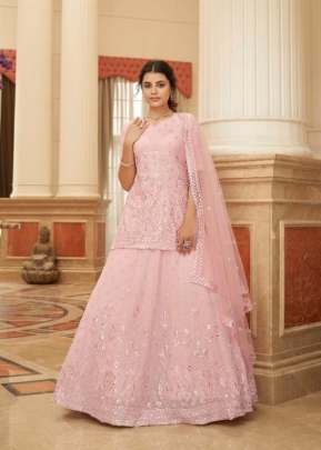 New Exclusive Embroidered Bridal Lehenga Choli Pink Color DN 1962