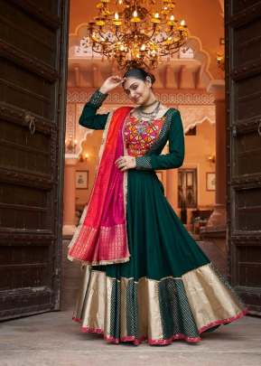 New Exclusive Festival Wear Stitched Navratri Collection Chaniya Choli Green Color DN 2435