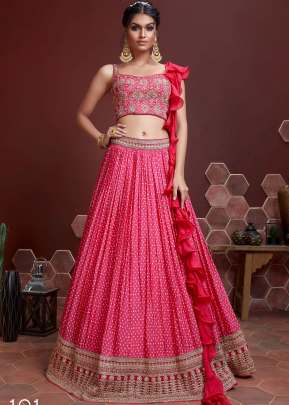 New Exclusive Regular And Plus Size Semi-Stitched Lehenga Choli Collection Pink Color DN 101