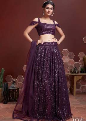 New Exclusive Regular And Plus Size Semi-Stitched Lehenga Choli Collection Purple Color DN 104