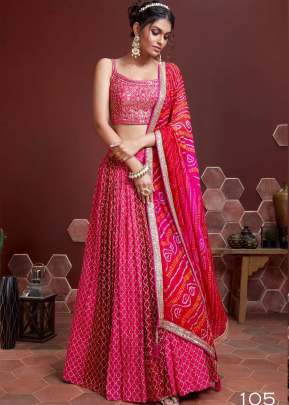 New Exclusive Regular And Plus Size Semi-Stitched Lehenga Choli Collection Pink Color DN 105