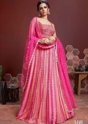 New Exclusive Regular And Plus Size Semi-Stitched Lehenga Choli Collection Pink Color DN 108