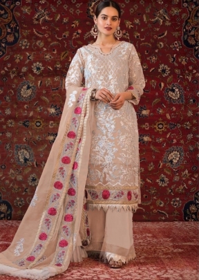 Pakistani Suit Heavy Fox Georgette Suit DN 7123 Cream 