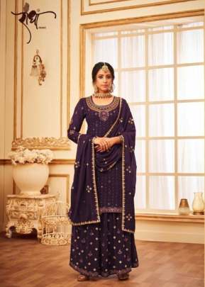 Radha Heavy Faux Georgette With Embroidery Work Designer Salwar Suit Light Wine Color DN 864