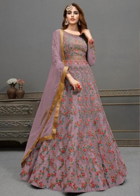 Rama Fashions Raazi Aroos Anarkali Suit DN 10047 Mauve Color