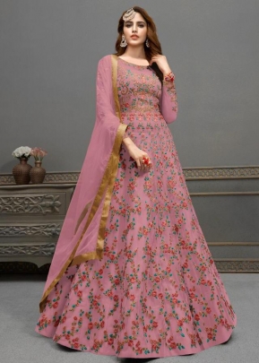 Rama Fashions Raazi Aroos Anarkali Suit DN 10047 Pink Color