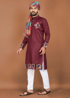 Rasleela Traditional Navratri Super Hit Kurta Pajama With Dupatta Coffee Color