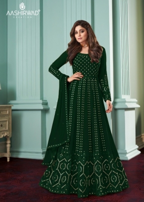 Rose By Aashirwad Creation Anarkali Gown DN 8523 Green