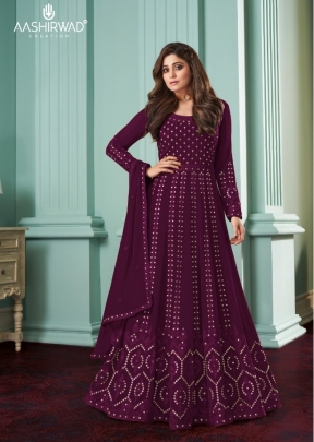 Rose By Aashirwad Creation Anarkali Gown DN 8523 Wine