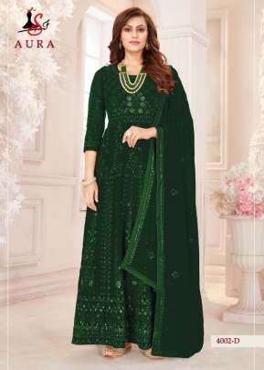 SF AURA GEORGETTE SALWAR SUIT DN 4002 GREEN