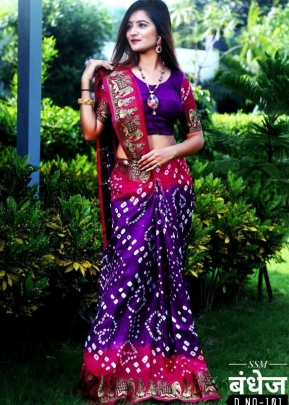 SSM Dolly New Hand Bhandhej Saree DN NO 101