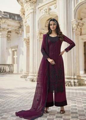 Swagat Swati Designer Heavy Butterfly Net With Embroidered Palazzo Suit Rani Color DN 3301