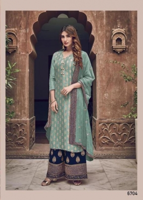 Swagat Violet Palazzo Suit DN 6704 Rama