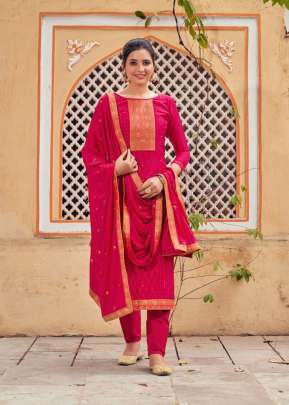 Taniya Vol 2 Pure Upada Silk With Swarovski Diamond Work Designer Suit Pink Color