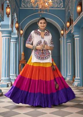 Traditional Navratri Collection Jacket Style Chaniya Choli With Embroidered Multi Color DN 2441